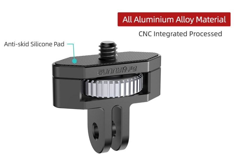 Sunnylife 1/4 Metall Adapter 360 Drehung Aluminium Legierung Adapter für Tasche 2/FIMI Palme 2/Insta360 Eine X2/SLR Kamera