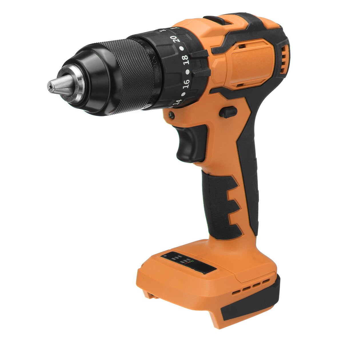 2 Speed 13mm 90Nm Brushless Impact Electric Drill Electric Screwdriver Cordless Drill Power Tools for Makita 18V Battery: 13mm Yellow