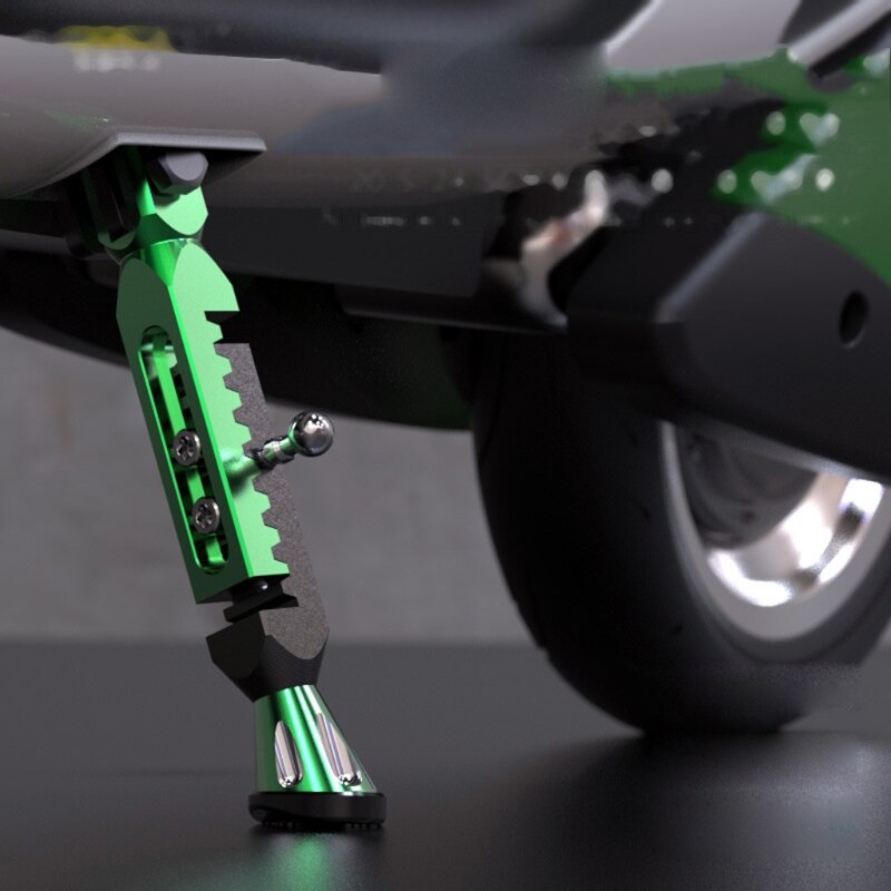 Pata de cabra ajustable para motocicleta, soporte lateral de estacionamiento para moto eléctrica