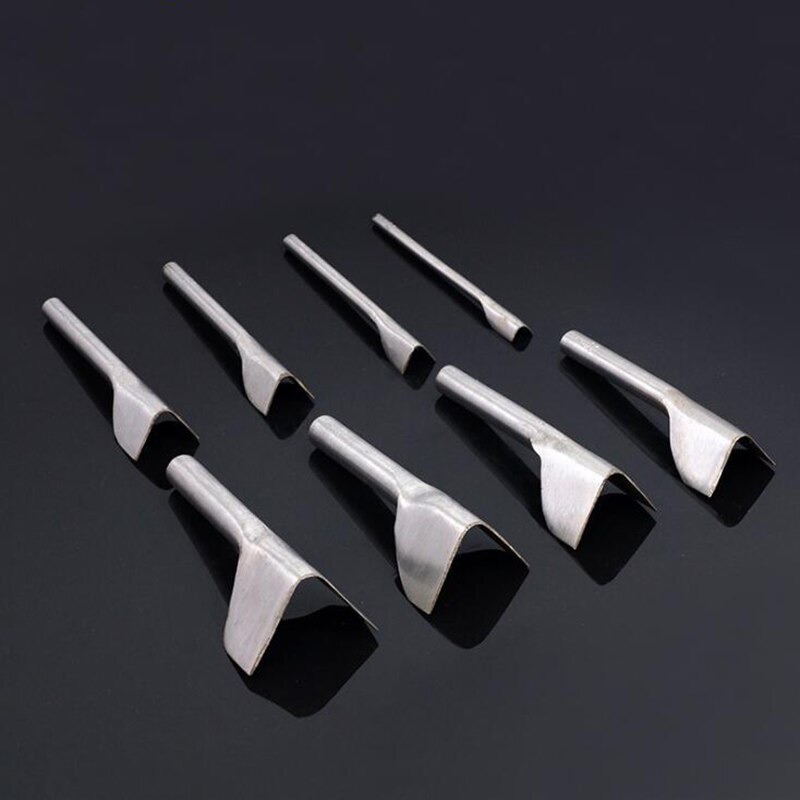 Poinçon de coupe en cuir, bricolage en forme de V, outils d&#39;artisanat en cuir de vache, poinçon pour ceintures, 1 pièce