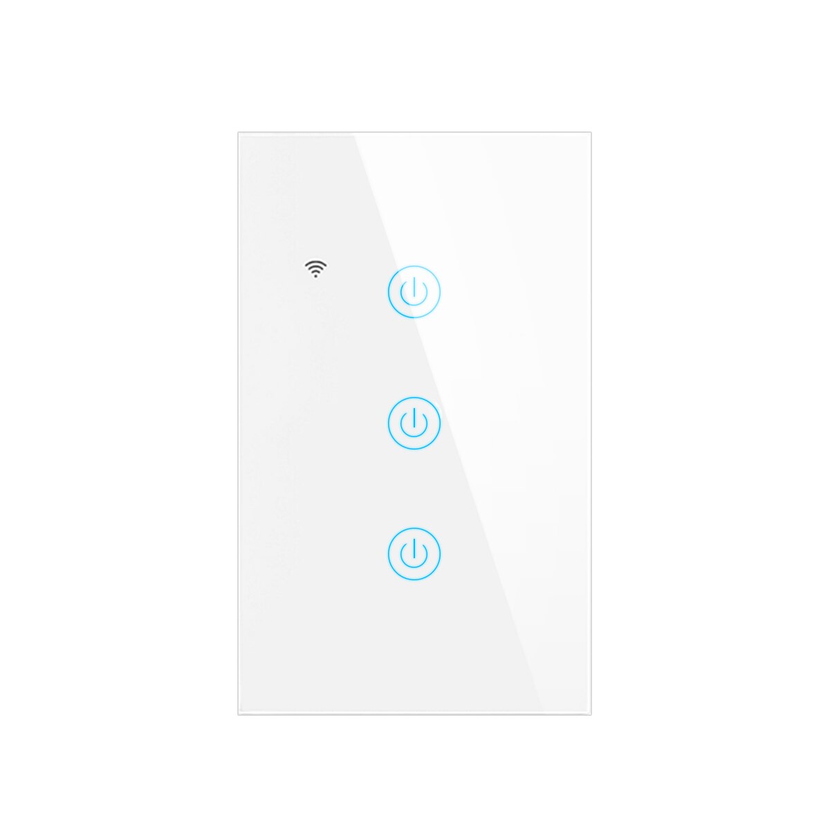 Smart Home Touch Switch US Standard WiFi Smart Control Wall Switch For Apple Homekit Siri Vioce Control Light Switch: 3 Gang White