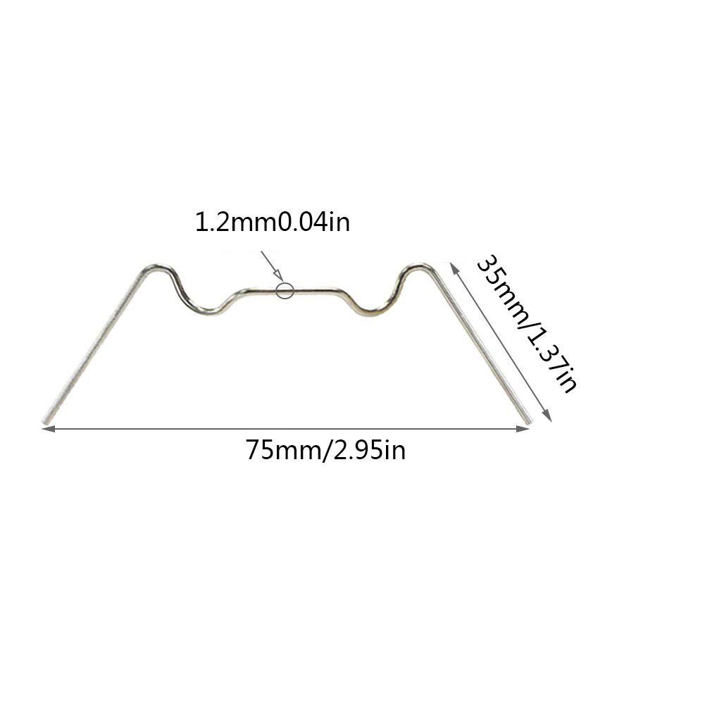 100pcs Stainless Steel Glazing Clips Thick Greenhouse Glazing Clips Tool "W" Spring Buckle Equipment Not Easy To Deform