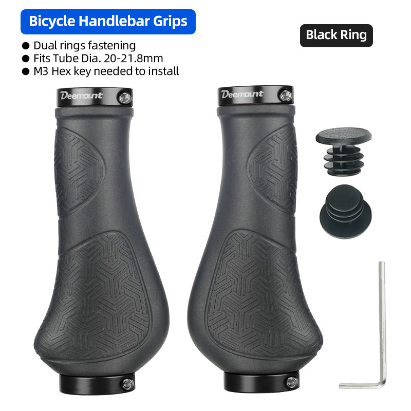 Dual Ring sperren Lange Kurze Lenkergriffe Stromlinienförmige MTB Klappfahrrad Twist Schalthebel Handauflage Rolle Gummigehäbenutzen Mantel: Braun