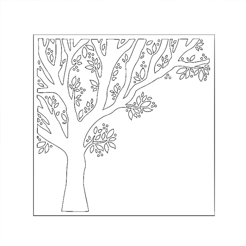 Firkantede blomsterblade lagdelt mix mønster baggrund tegneark gør-det-selv scrapbog kort album lav kunsthåndværk plast stencil 09: 13