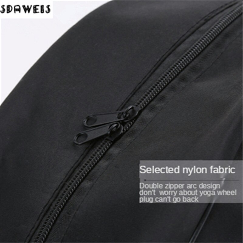 Yoga Wiel Bag Nylon Black Mandala Bloem Yoga Cirkel Tas Grote Capaciteit Dubbele Rits Pilates Wiel Rugzak Fitness Sport Bag