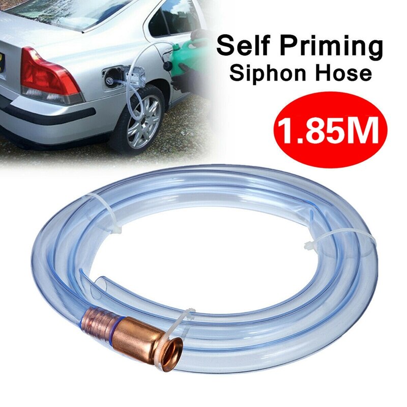 1.85M Self Priming Siphon Hose Pump Draining Fuel Water Petrol Aquarium Car Boat