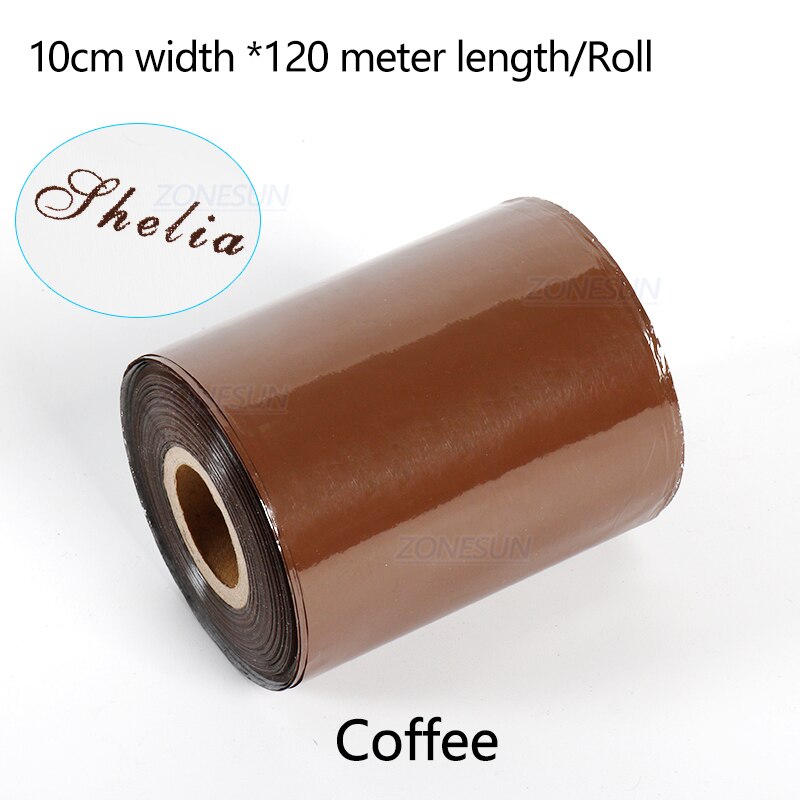 ZONESUN 10cm Rollen Heißer Folie Stanzen Papier Wärme Transfer Eloxiert vergoldet Papier für Leder PU Brieftasche Heißer folie stanzen handwerk: Kaffee