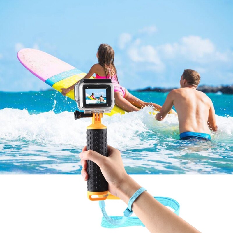 Barras de flotación con mango flotante PULUZ con correa para GoPro HERO7/6/5 para DJI Osmo Action para Xiaoyi y otras cámaras de acción