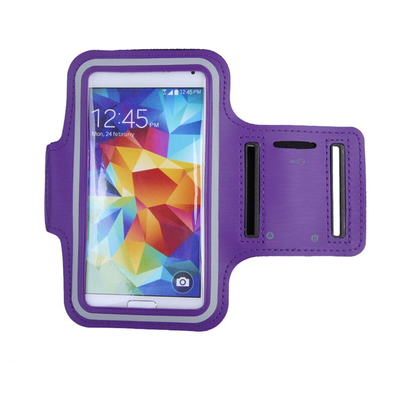 Fecoprior armbånd for sony xperia  xa2 xz xzs  xz1 z5 z4 z3 z2 5.2 tommers sportsveske løpebeltetrekk utendørs vesker treningsarmbånd: Lilla