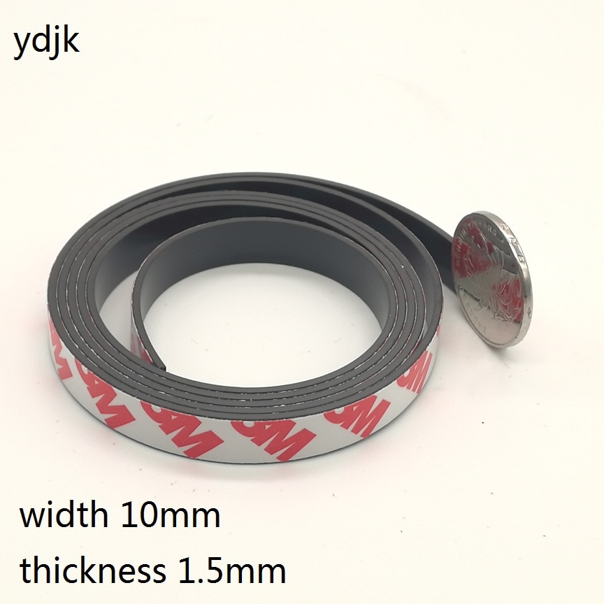 10 meter Rubber Magneet 10*1.5mm zelfklevende Flexibele Magnetische Strip Rubber Magneet Tape breedte 10mm dikte 1.5mm 10x1.5mm