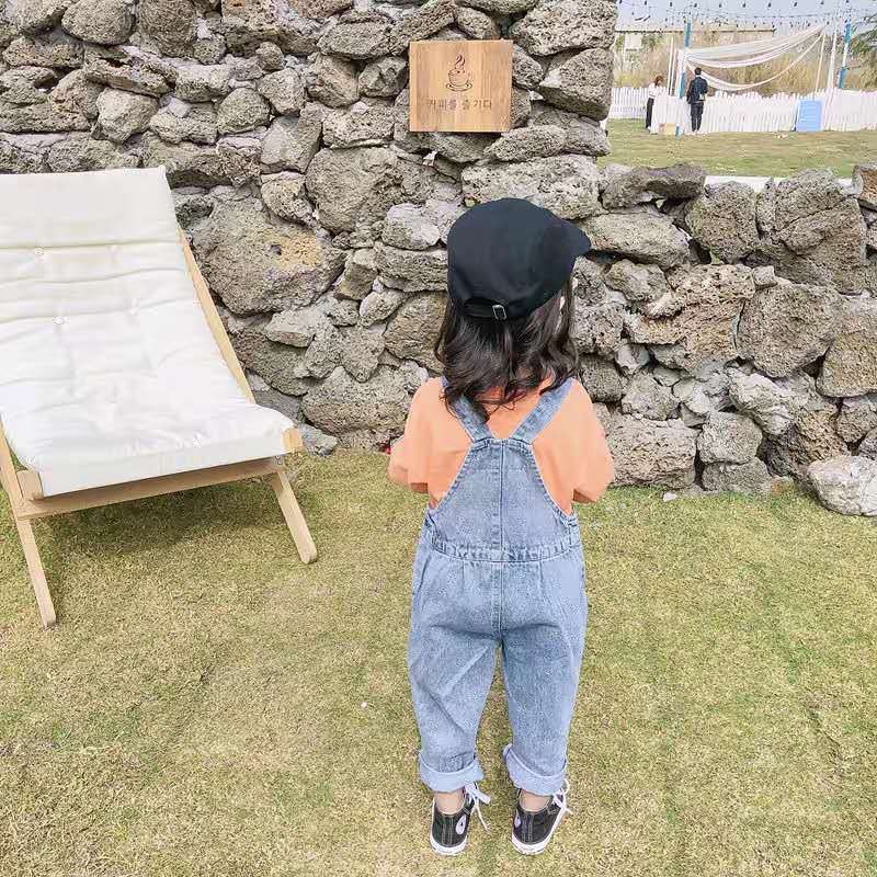 赤ちゃん男の子女の子デニムロングスーツオーバーオール幼児幼児キッズガールのためのジーンズの服1 2 3 4 5 6年