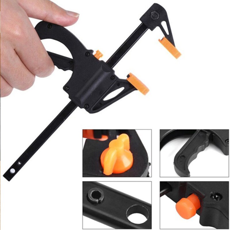 4 inch 1pcs Woodworking Bar F Clamp Clip Hard Grip Quick Ratchet Release Speed Squeeze DIY Carpentry Hand Vise Tool Gadget Tools