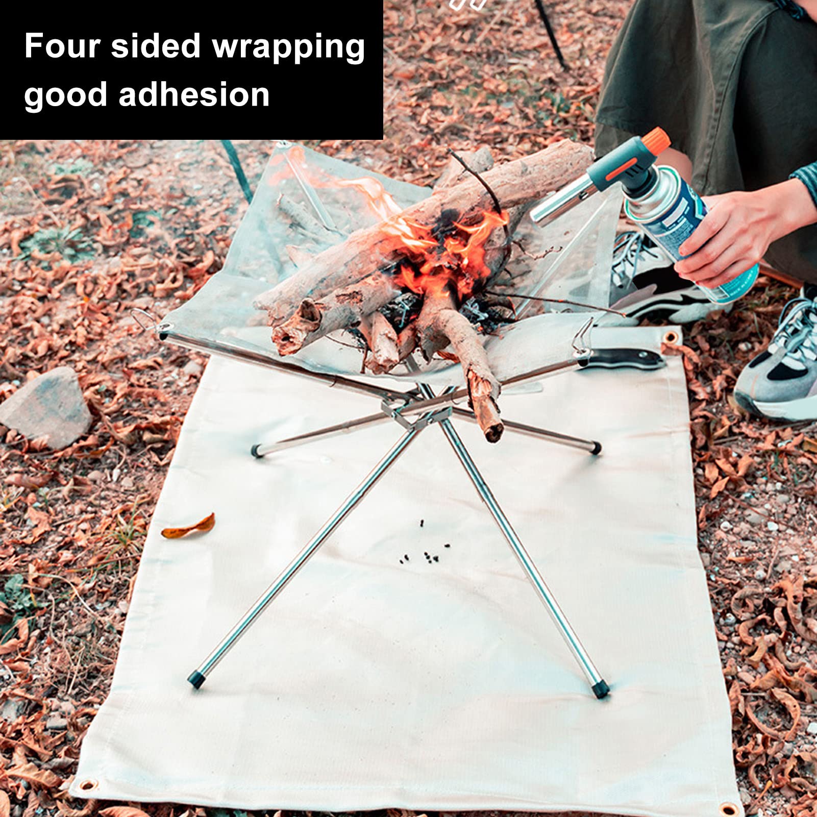 Udendørs camping brandsikker klud picnic grill isoleringsmåtte flammehæmmende højtemperatur brandtæppe glasfibermåtte