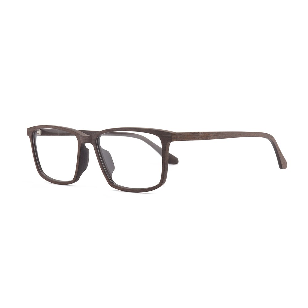 HDCRAFTER Wooden Prescription Frame Glasses for Men Optical Myopia Eye Glasses Frame Clear Full Frame Eyeglasses Spectacles