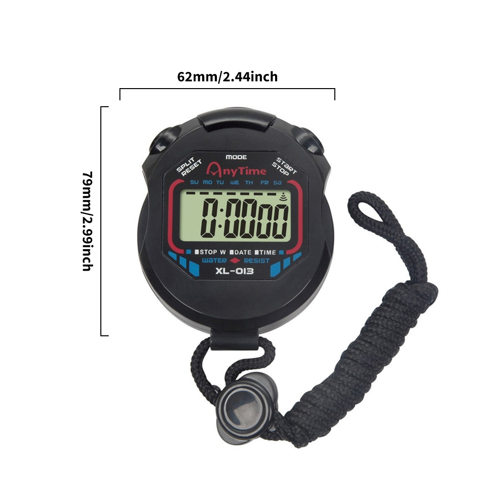 Profession elle Handheld digitale Stoppuhr Timer Outdoor Sport Training Timer Chronograph Stoppuhr 0,01 s Präzision Timer Werkzeuge: green