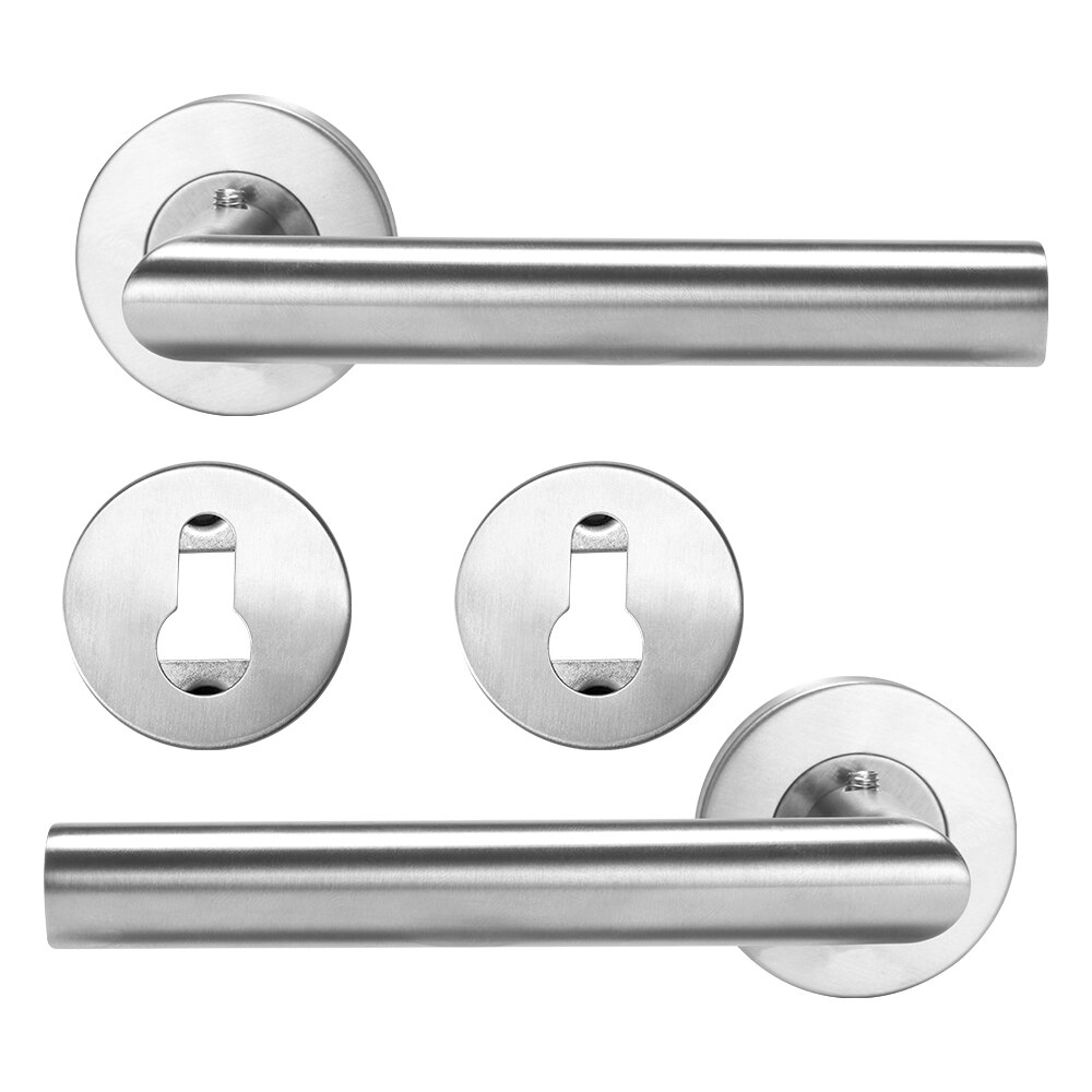 Håndtag dør sæt rustfrit stål skydedøre indvendige dørhåndtag dør indgang port håndtag knop justerbar lås sikkerheds hardware: 1