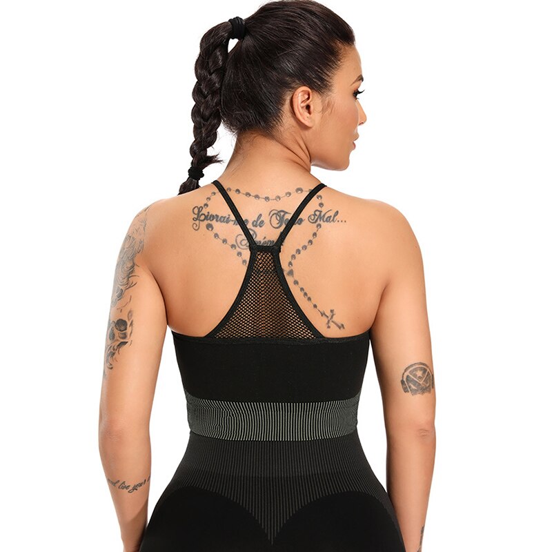 Sujetador Racerback deportivo con espalda en cruz para mujer, top de cobertura media, sin aro de metal, invisible, sensación de libertad, ideal para hacer deporte, yoga, ir a correr