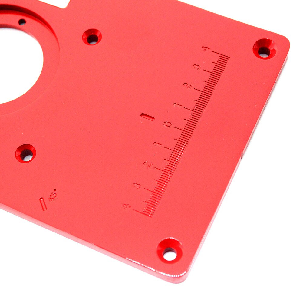 Aluminum Router Table Insert Plate With Bushing Ring Screw Trimming Machine Flip Plate for Woodworking Benches Trimmer