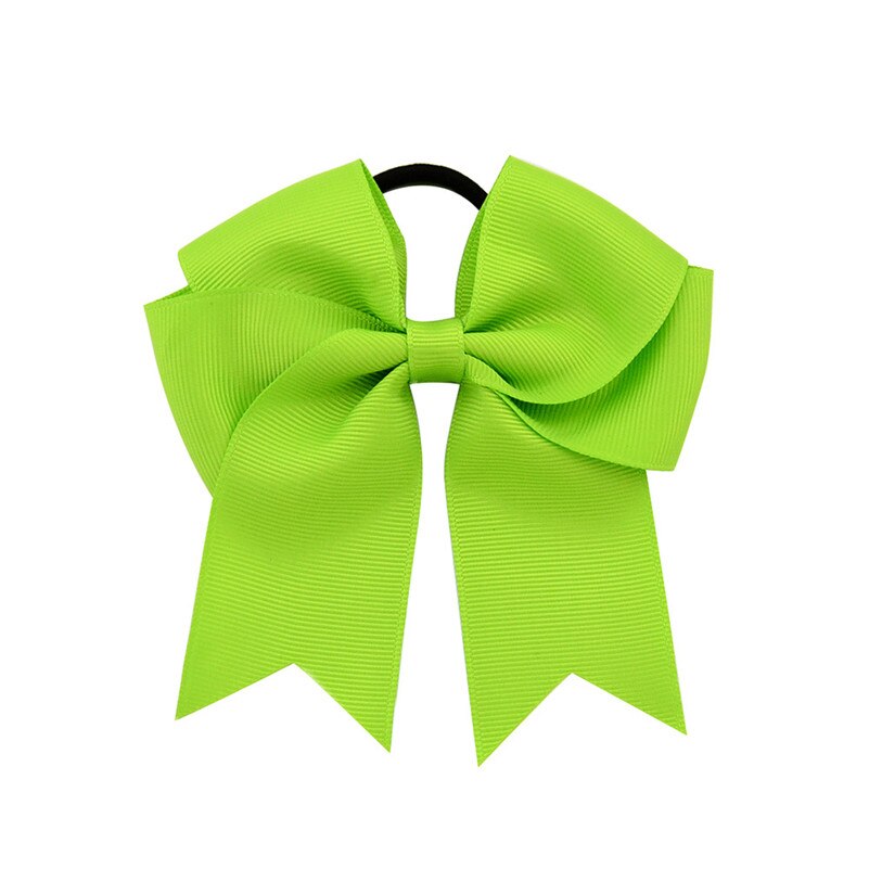 4.5 Inch Girls Cute Solid Cheerleading Bow Women Elastic Hair Bands Ribbon Rope Ponytail Holder Hair Ties Kids Hair Accessories
