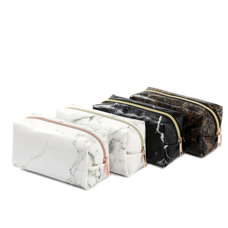 Borsa da donna per cosmetici Organizer Make Up borsa cosmetica con stampa leopardo borsa da trucco in pelle per donna borsa da toilette borse nere