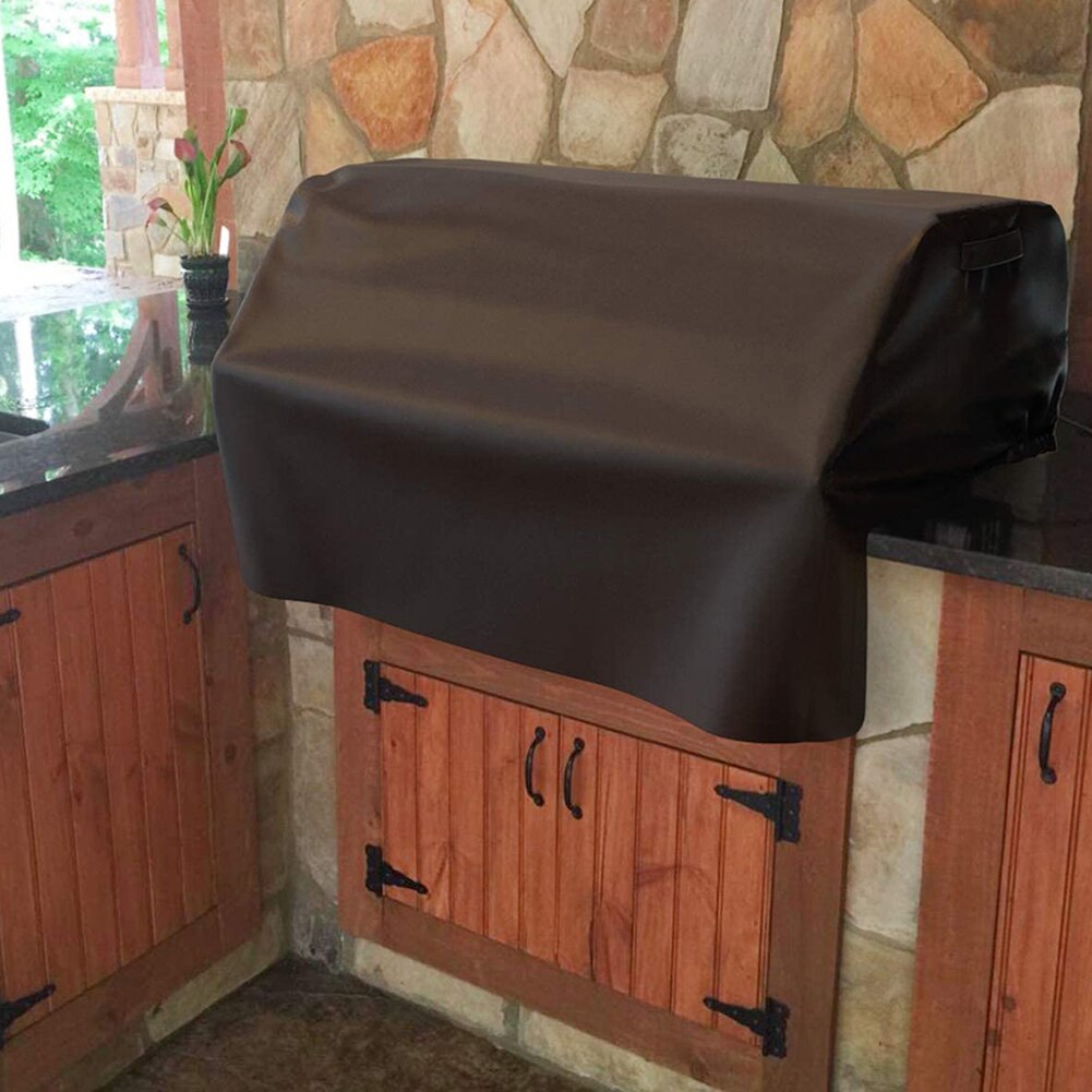 Home Oxford Cloth Outdoor Waterproof Solid Multifunction Wind Resistant Durable Picnic Garden BBQ Grill Top Cover Heavy Duty