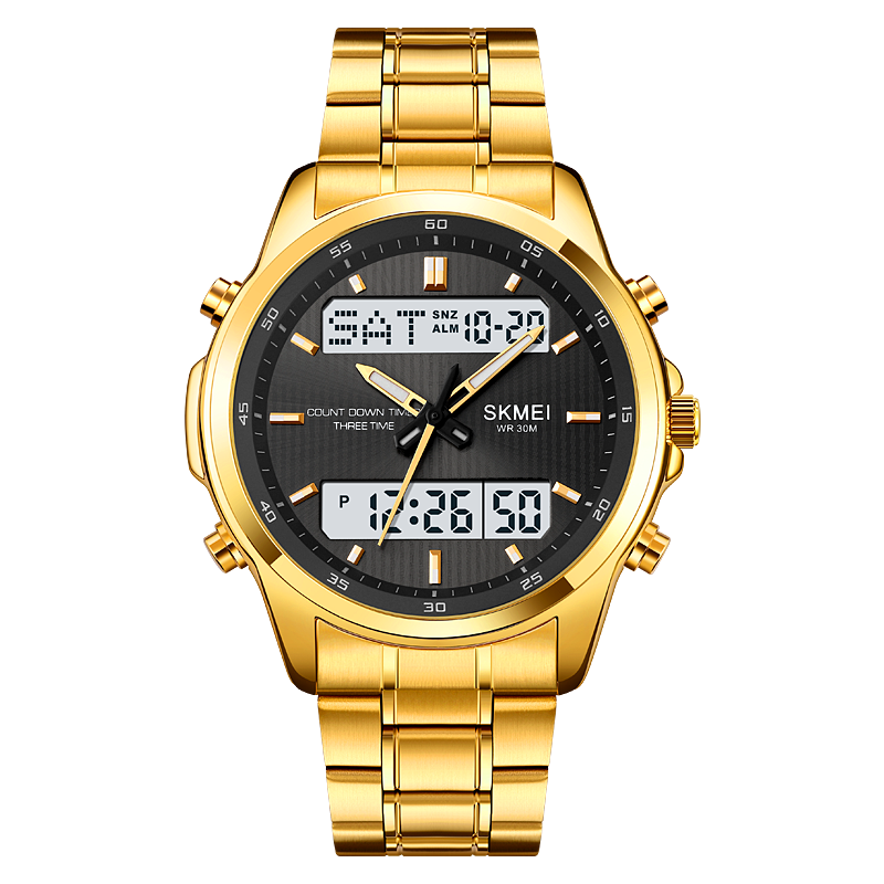 Skmei 3- timmars nedräkningstimer digitala armbandsur herr bakgrundsbelyst display sportklocka vattentät stoppur väckarklocka