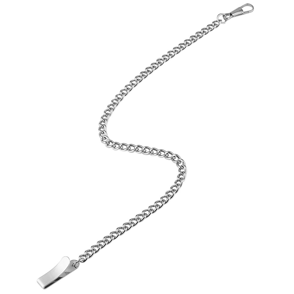 Bronze lommeur vedhæng kæde 30cm legering erstatningskæde med klip bronze / sort / sølv / guld kæde til lommeur: Sølv