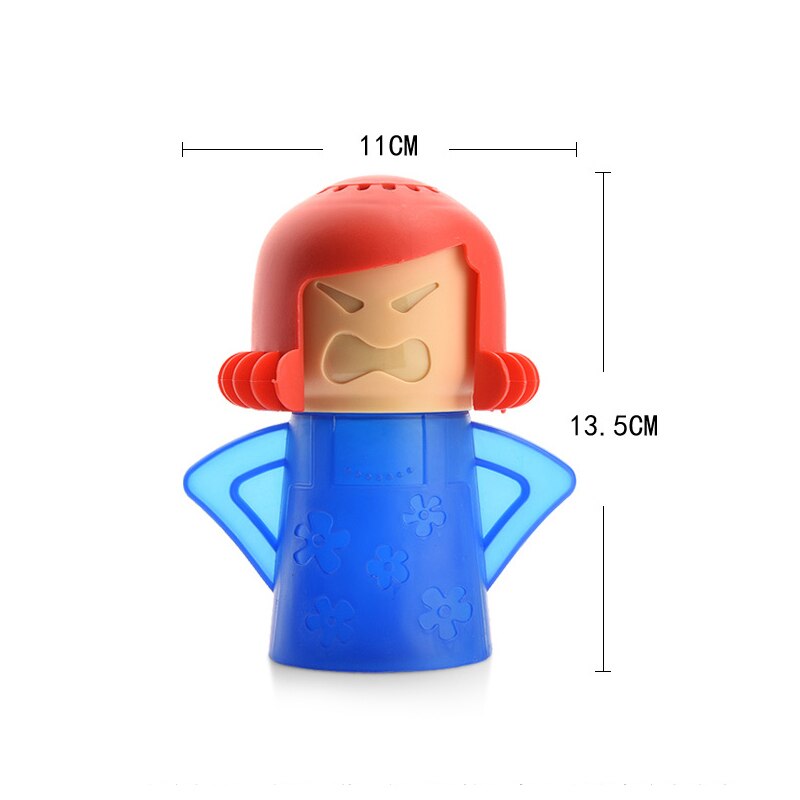 Angry Mama Microwave Cleaner Cool Mama Freezer Odor Absorber Fridge Deodoriser Plastic Oven Steam Cleaning Tool for Home Kitchen