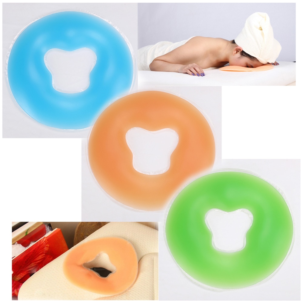 Soft Silicon Massage Face Relax Cradle Cushion Pillow Pad SPA Beauty Salon Care Color Ramdon