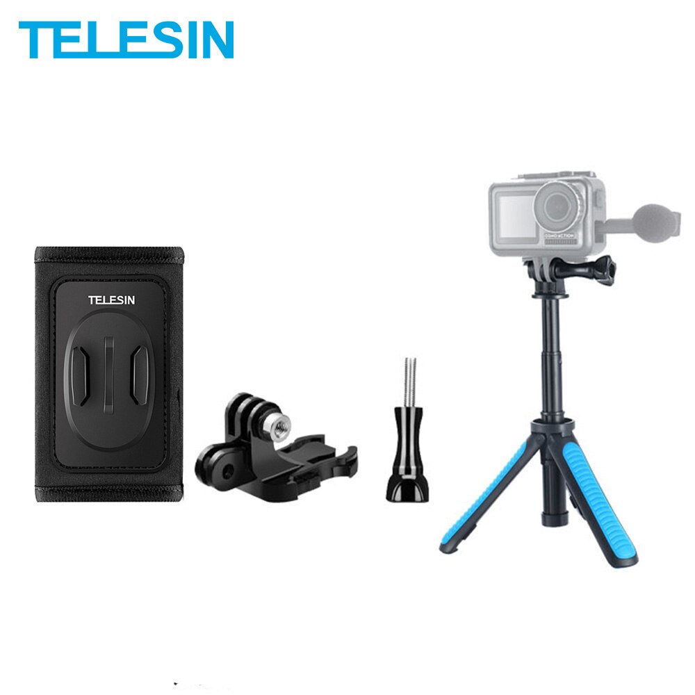 Telesin Mini Selfie Stok Statief Rugzak Strap Mount J-Haak Voor Gopro Hero 10 9 8 7 6 5 insta360 Osmo Actie Camera Accessoires