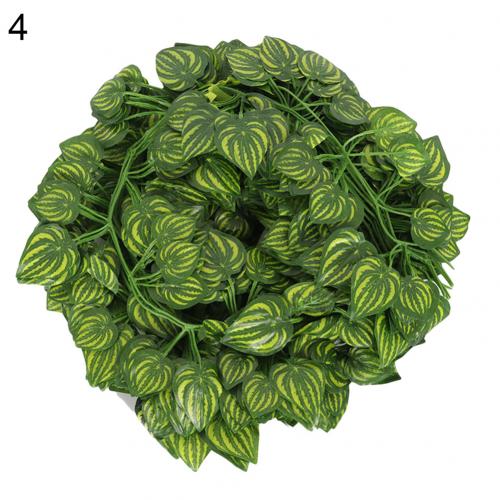 ! ! Enredadera Artificial de uva de 2m, hoja verde, hiedra, vid para decoración de hogar, boda, guirnalda colgante DIY, flor Artificial: 4