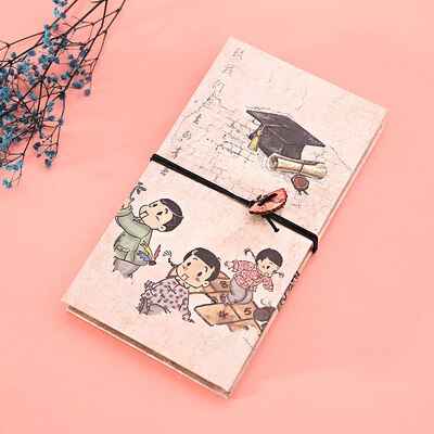 Multi-layer Folding Rope Binding Manual Lock Album Accordion Pasted Kraft Paper Folding Graduation Collection: style 4