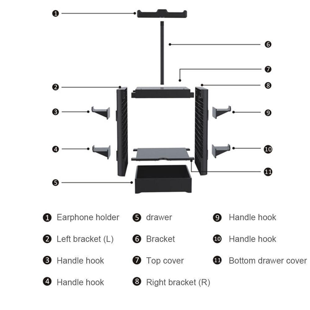 Game Disc Opbergrek Voor Xboxone Hoofdtelefoon Opbergrek Voor Schakelaar Houder Multi-Functionele/Voor PS5 Rack Xsx opslag O7B8