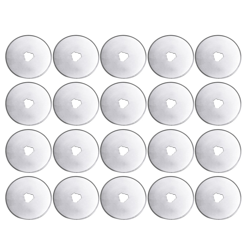 20 piezas hoja de disco de corte rotativo de 45mm, cuchillas de repuesto para tela, vinilo, papel, Patchwork, herramientas de costura de cuero, Kit de corte Circular