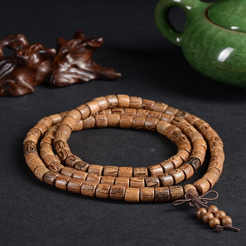 Bracelet de transfert de perles en bois avec ailes de poulet sud-américain 08, bouddha séparé, pour hommes et femmes, à la