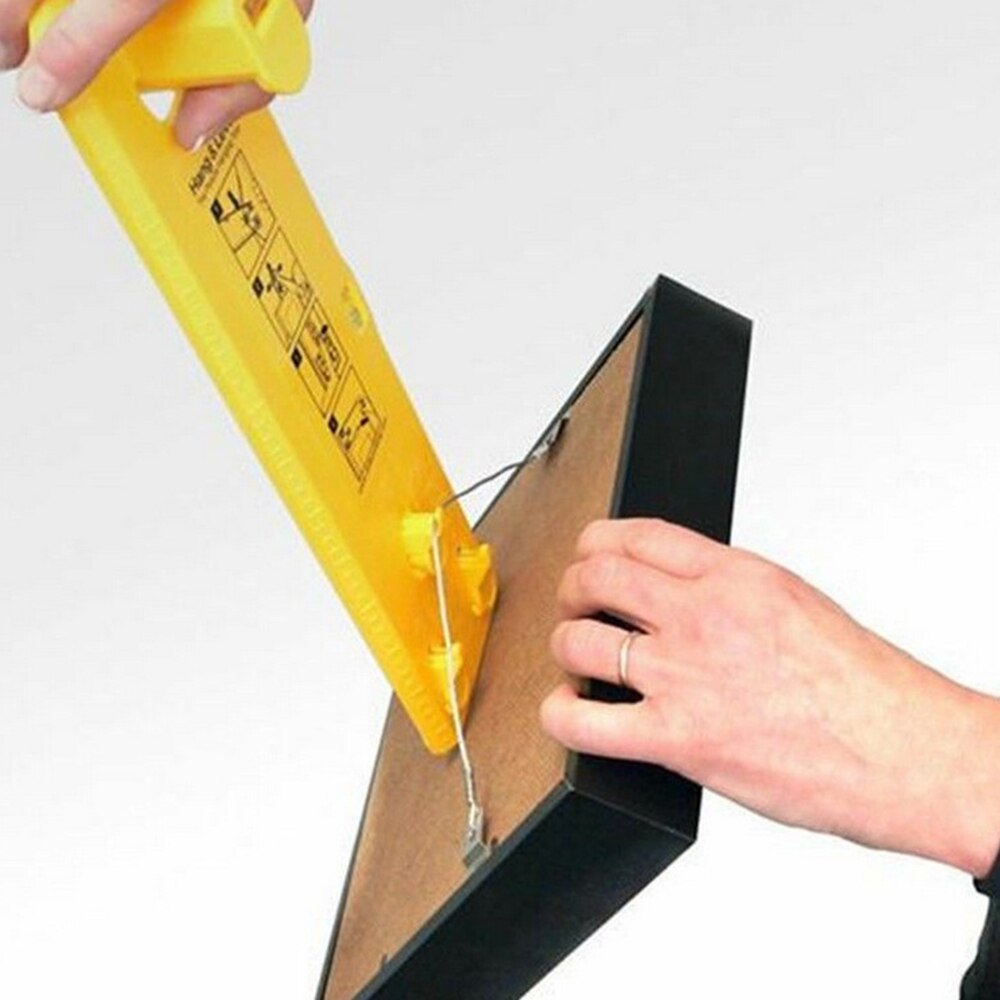 DIY Photo Frame Level Ruler Portable Picture Frame Hanger Hooks Wall Hanging Level Instrument Photo Hang Levels Ruler Tool