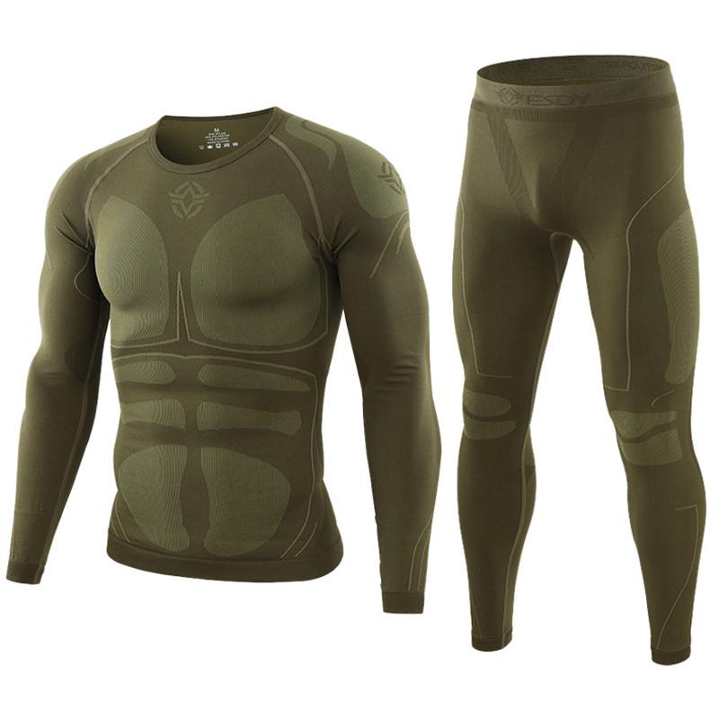 Ropa térmica de ciclismo para hombre, conjunto de ropa interior de entrenamiento de compresión, de , para invierno