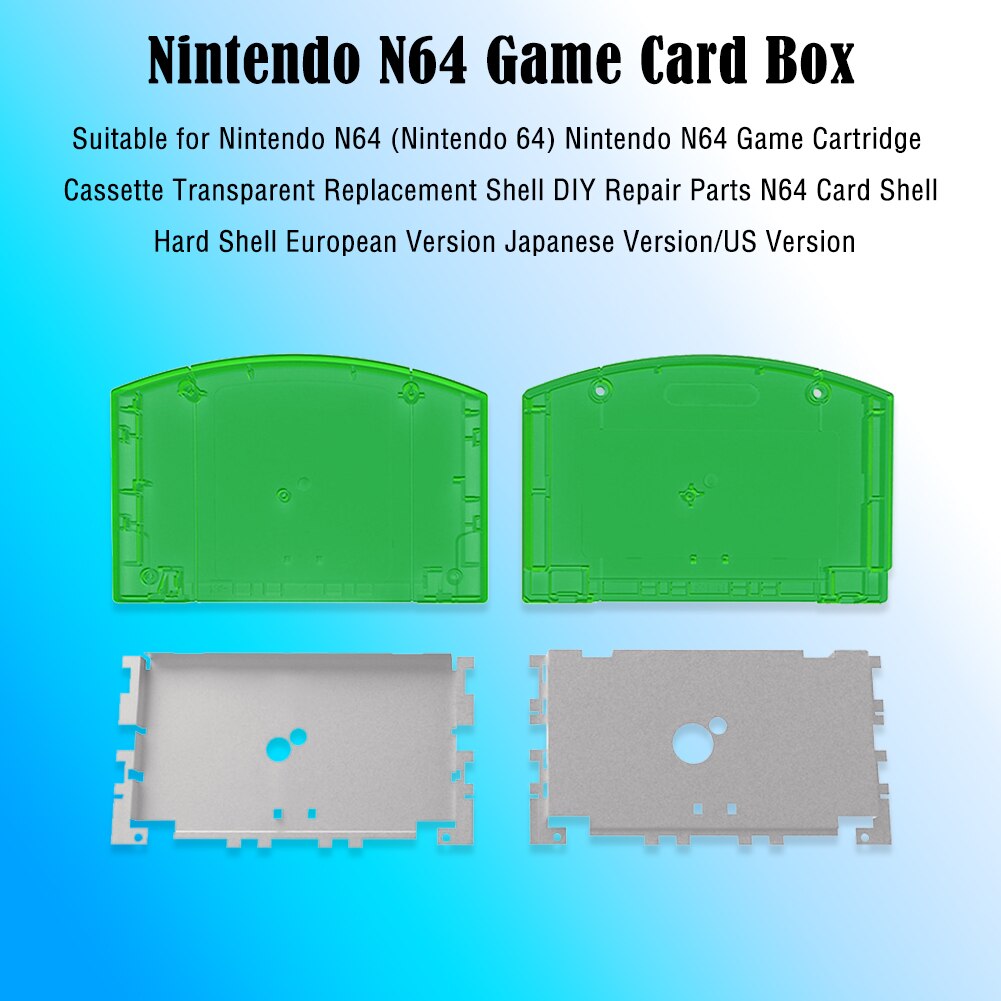 Game Console Cartridge Cart Shell Set for N64 Replacement Case Kit Game Playing Accessories for Gamer