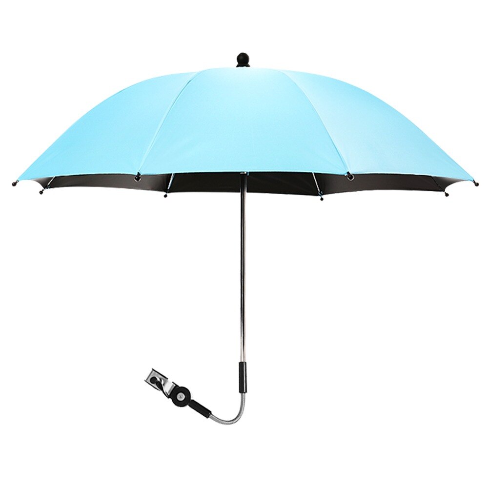 Universele Parasol Voor Kinderwagens En Buggy Kinderwagen Paraplu Voor Zon En Met Regenhoes Uv 50 +: Blue