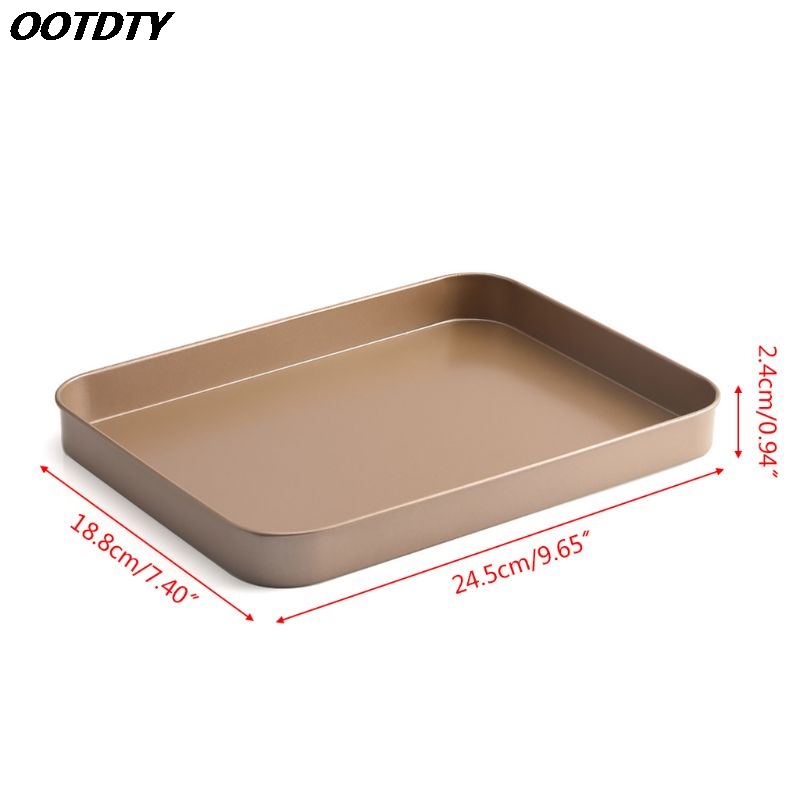 Rectangular Carbon Steel Cake Cheese Pan Cookie Bread Pizza Non Stick Baking Tray Kitchen Bakeware