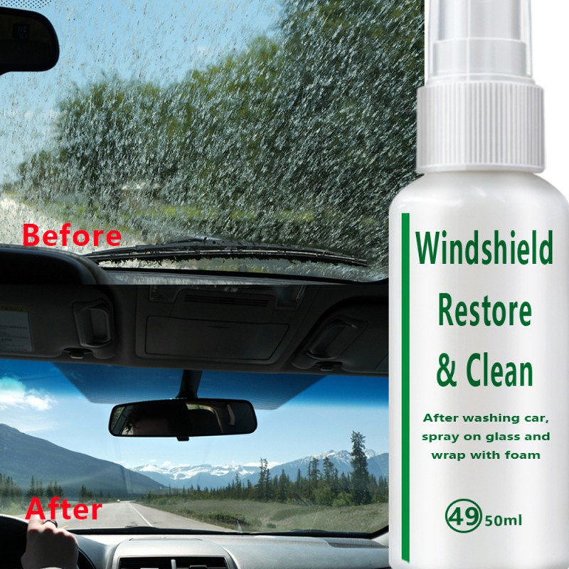 50ml Automotive Glass Coating Agent Rainproof Agent Glass Rain Mark Oil Film Remover Car Glass Multifunction Cleaner Tools