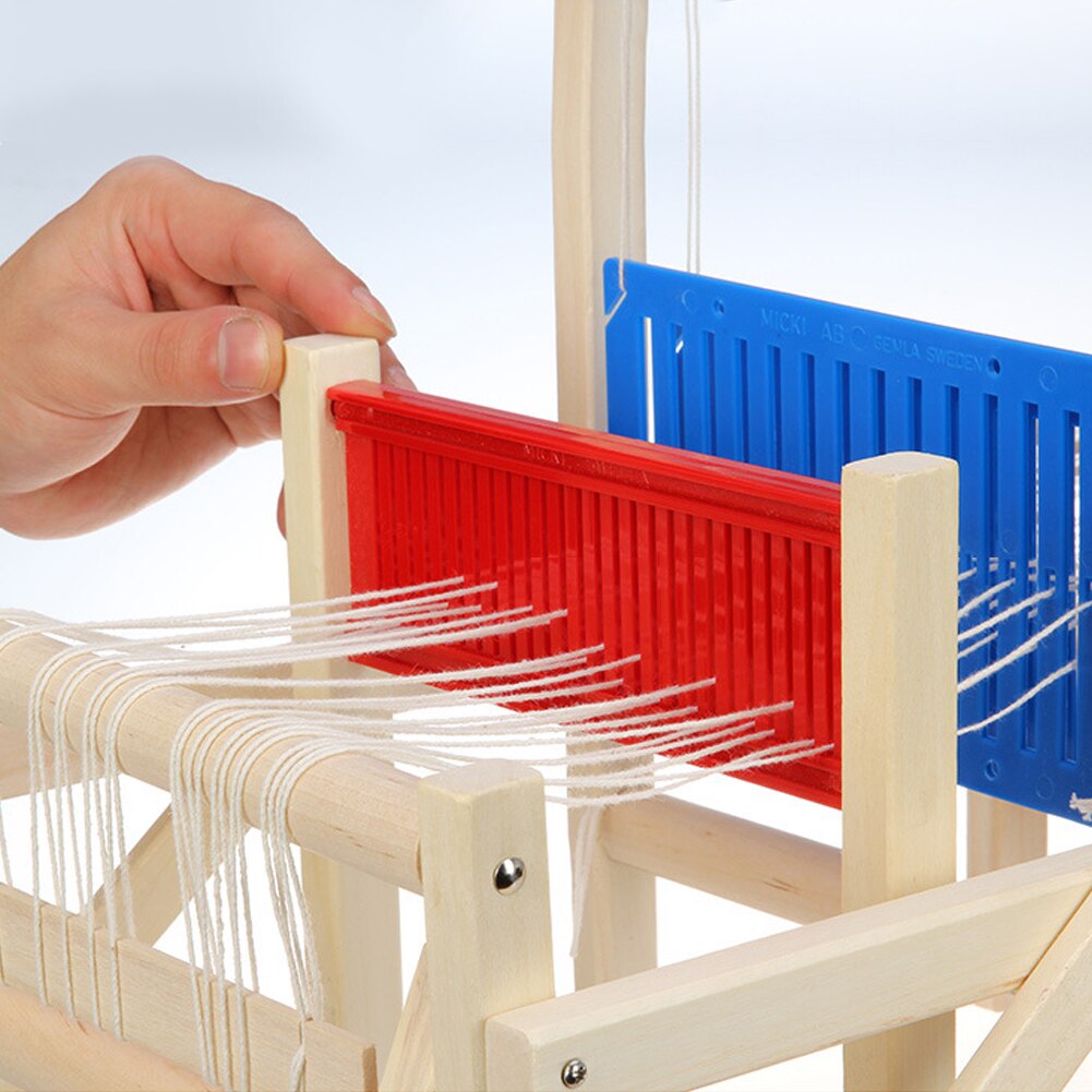 Weefgetouw Speelgoed Handgemaakte Diy Weven Toy Loom Kleuterschool Leermiddelen Mini Hand Weefgetouw Houten Textiel Machine Speelgoed Cadeau Voor Kinderen