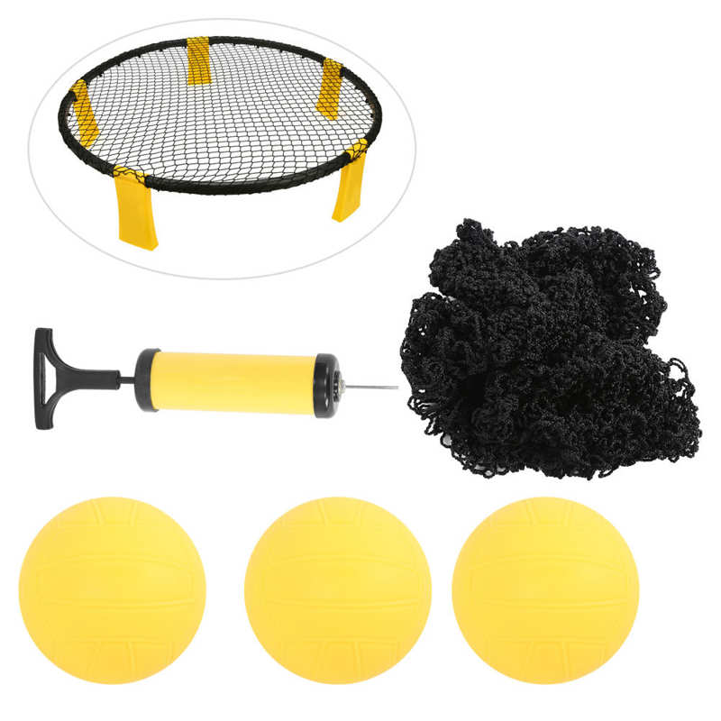 Mini Strand Volleyball Ball einstellen draussen Sport Mit 3 Bälle Volleyball Netz Rasen Fitness Ausrügestochen