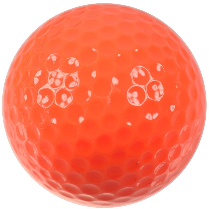 Balles de Golf Double couche en caoutchouc, 5 pièces/1 ensemble, haute élasticité, intérieur, Swing de Golf, balle d&#39;entraînement, bonne , 10 couleurs,: 5PCS Orange