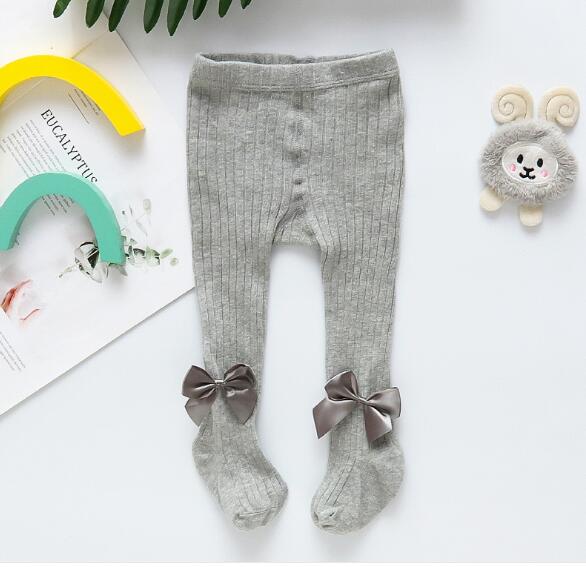 Herbst Winter Baby Strumpfhosen Für Neugeborene Baby Mädchen Strumpfhosen Art Gestrickte Großen Bogen Prinzessin Mädchen tanzen Strumpfhosen Weichen Säuglings Kleidung: grau groß Bogen Strumpfhose / 1 zu 2Jahr