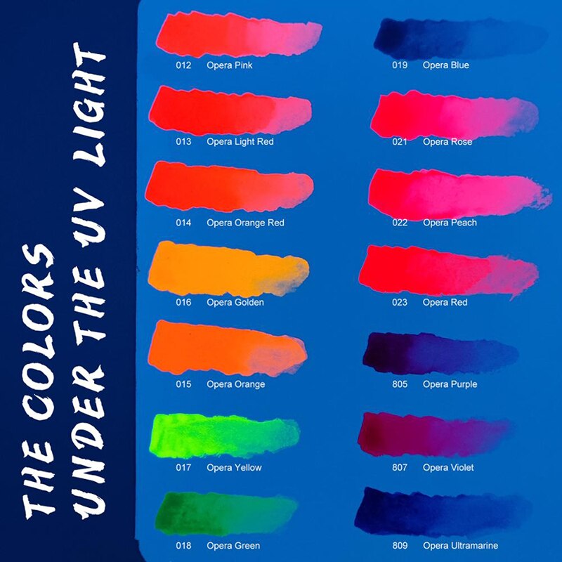 Paul Rubens-Caja de para estudiantes y principiantes, juego de acuarela fluorescente de la Opera en la serie de 14 colores, 5ml