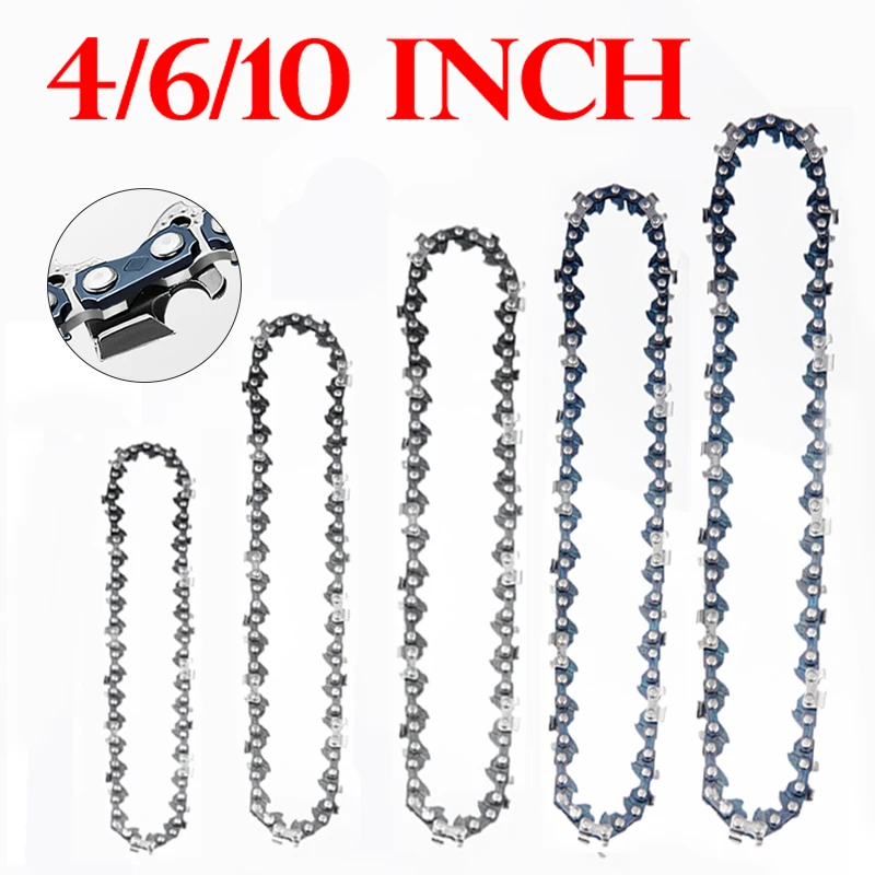 1 Pcs 4/6/10 Inch Elektrische Kettingzaag Mini Stalen Kettingzaagkettingen Elektrische Kettingzagen Accessoire Kettingen Vervangen