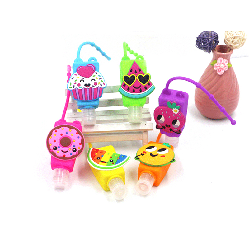 10/50pcs Silicone Mini désinfectant pour les mains voyage Portable sûr support de Gel distributeur de savon main Gel support pour les enfants: foods / 10Pcs