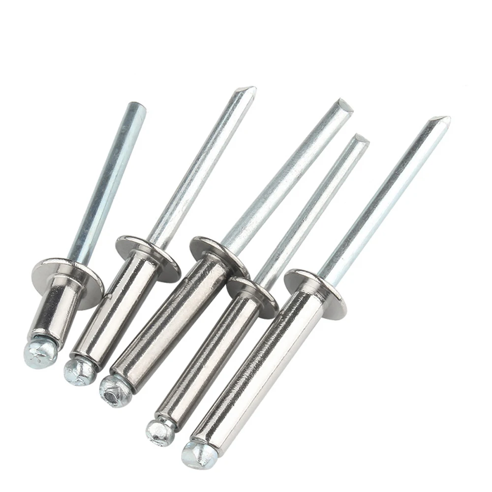 100 pz Alluminio Pop Rivetti Ciechi M2.4 M3.2 M4 M5 M6.4