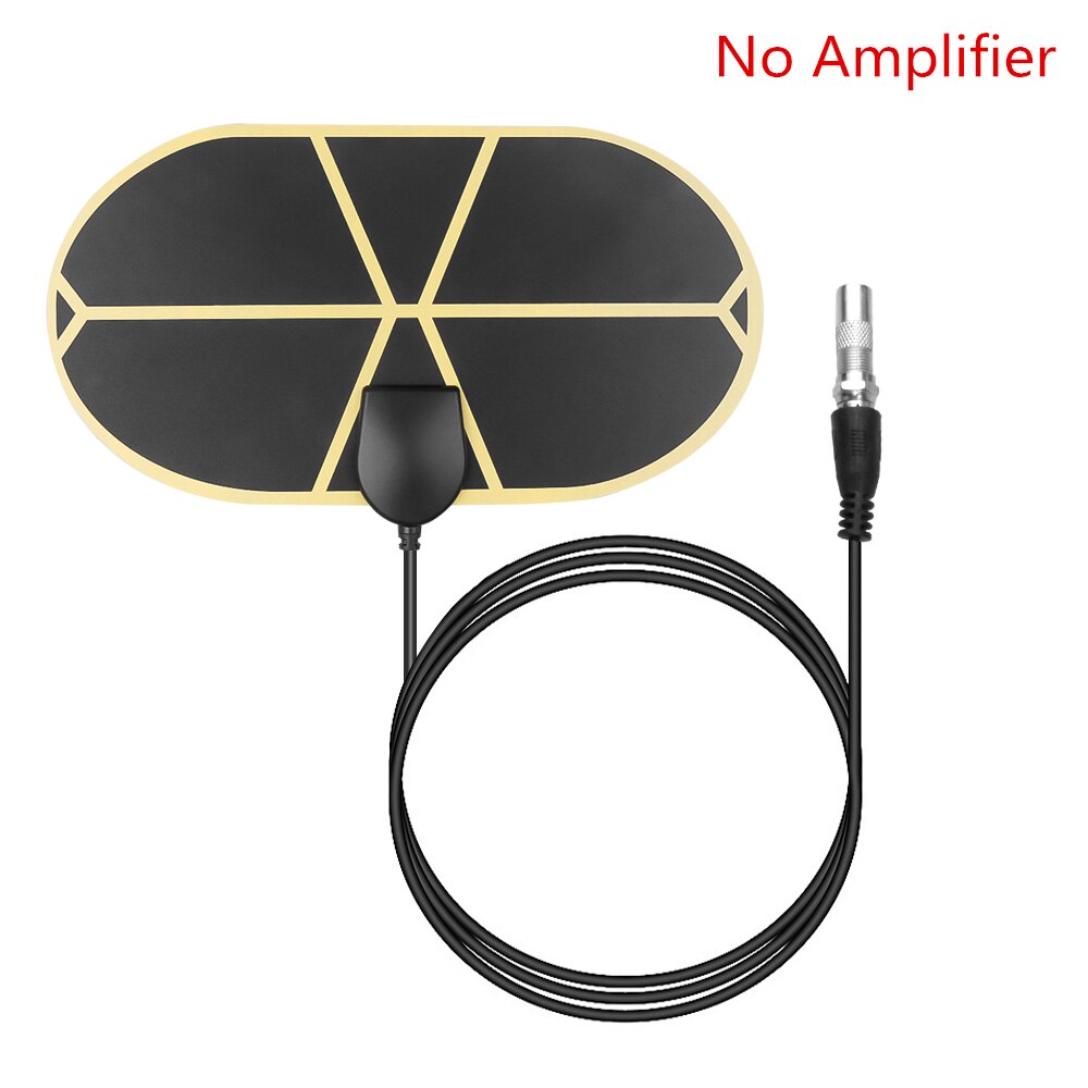 Inomhus 980 miles räckvidd antennförstärkare signalförstärkare digital antenn tv antenn hdtv antenn 4k lokal kanal sändning: Ingen förstärkare gul